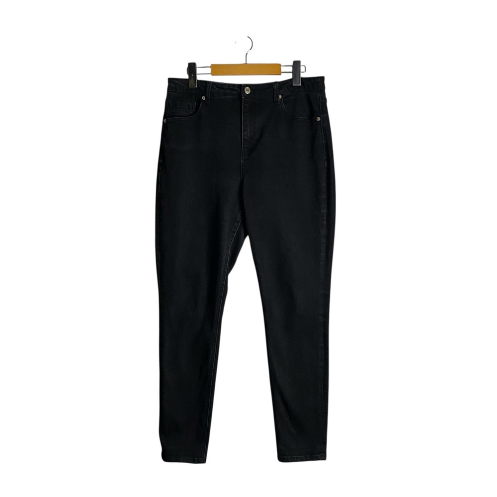 Carin Wester C.W. Women's Black Jane High Waisted Slim Fit Denim Jeans